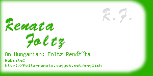 renata foltz business card